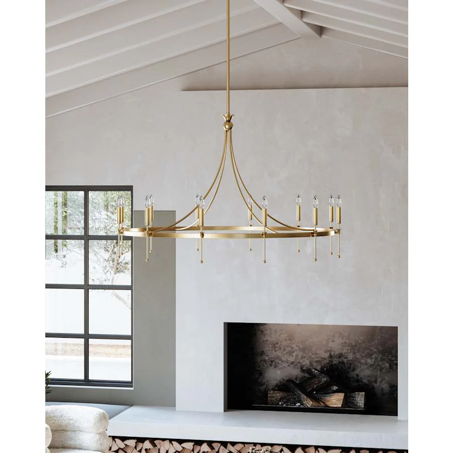 Hudson Valley Lighting Gates 12 Light 51" Wide Taper Candle Chandelier - Image 2