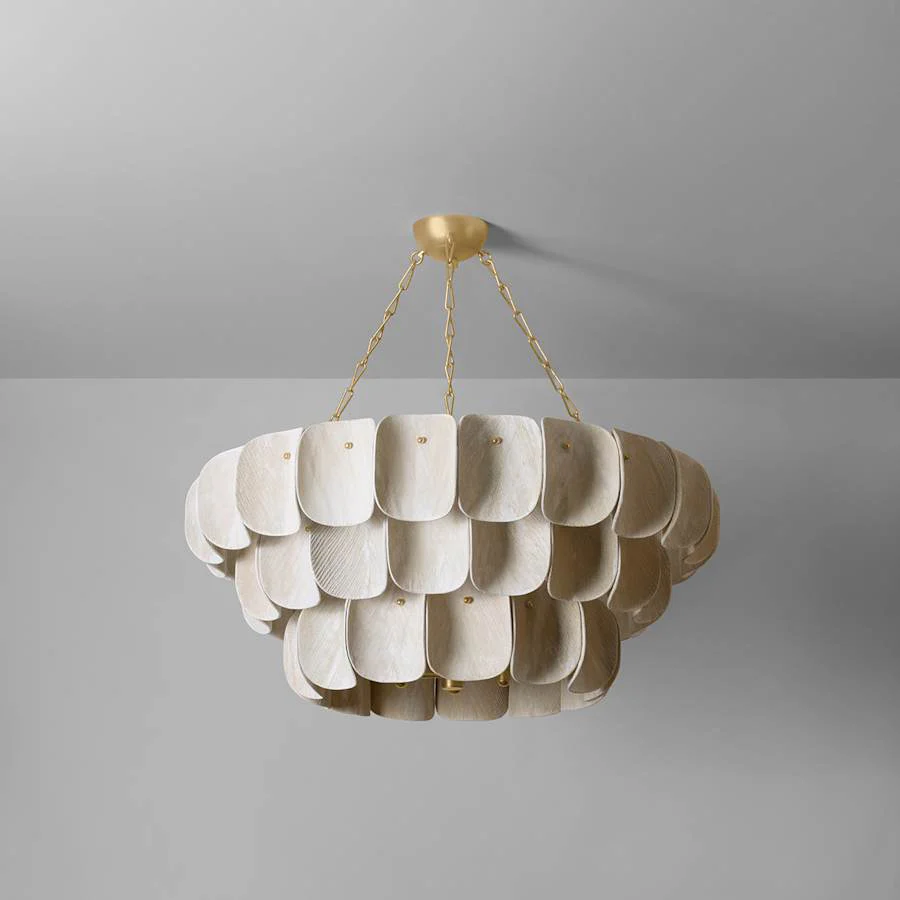 Hudson Valley Lighting Amalfi 16 Light 41" Wide Waterfall Chandelier with Woven Coconut Fiber Shades - Image 2