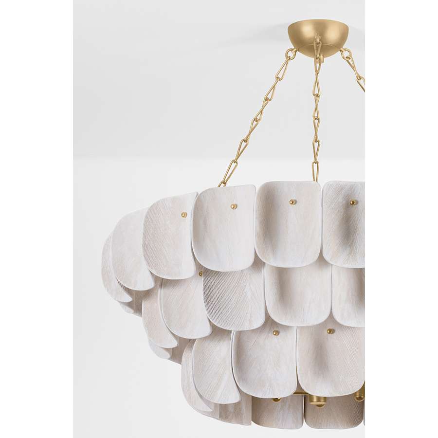 Hudson Valley Lighting Amalfi 16 Light 41" Wide Waterfall Chandelier with Woven Coconut Fiber Shades - Image 3