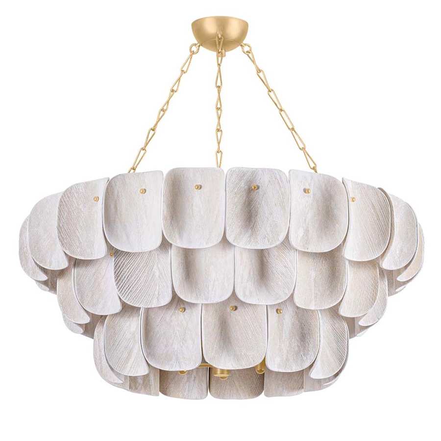 Hudson Valley Lighting Amalfi 16 Light 41" Wide Waterfall Chandelier with Woven Coconut Fiber Shades - Image 1