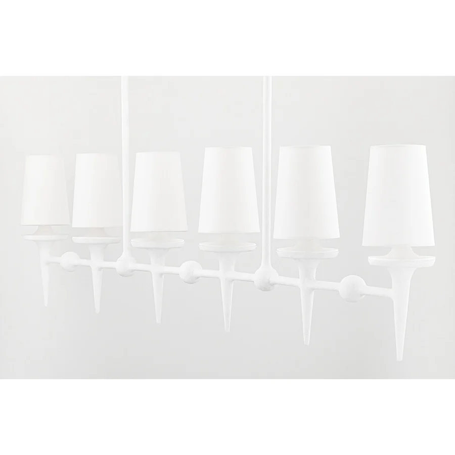 Hudson Valley Lighting Torch 6 Light 58" Wide Linear Chandelier - Image 2