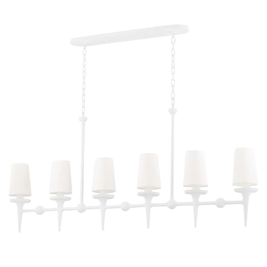 Hudson Valley Lighting Torch 6 Light 58" Wide Linear Chandelier - Image 1