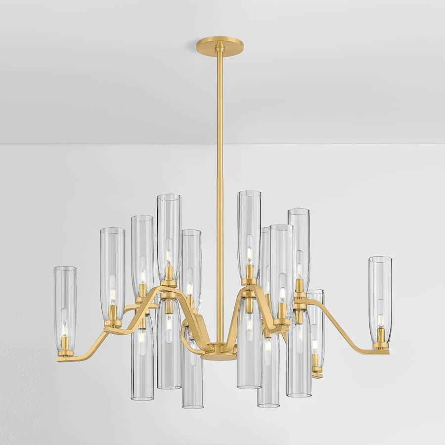 Hudson Valley Lighting Harpswell 18 Light 43" Wide Chandelier with Smoked Glass Shades - Image 2