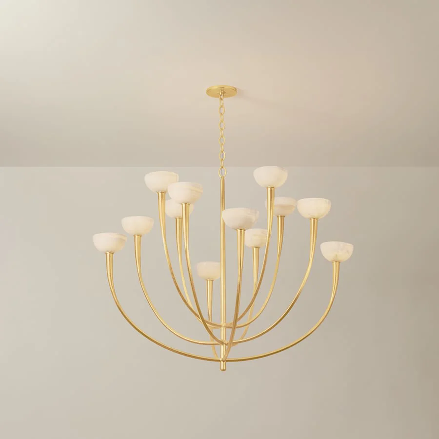 Hudson Valley Lighting Maywood 12 Light 45" Wide Chandelier with Onyx Shades - Image 2