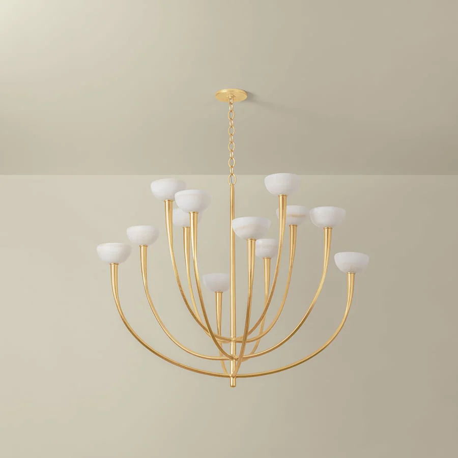 Hudson Valley Lighting Maywood 12 Light 45" Wide Chandelier with Onyx Shades - Image 3