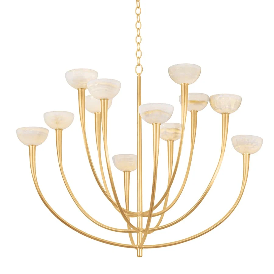 Hudson Valley Lighting Maywood 12 Light 45" Wide Chandelier with Onyx Shades - Image 1