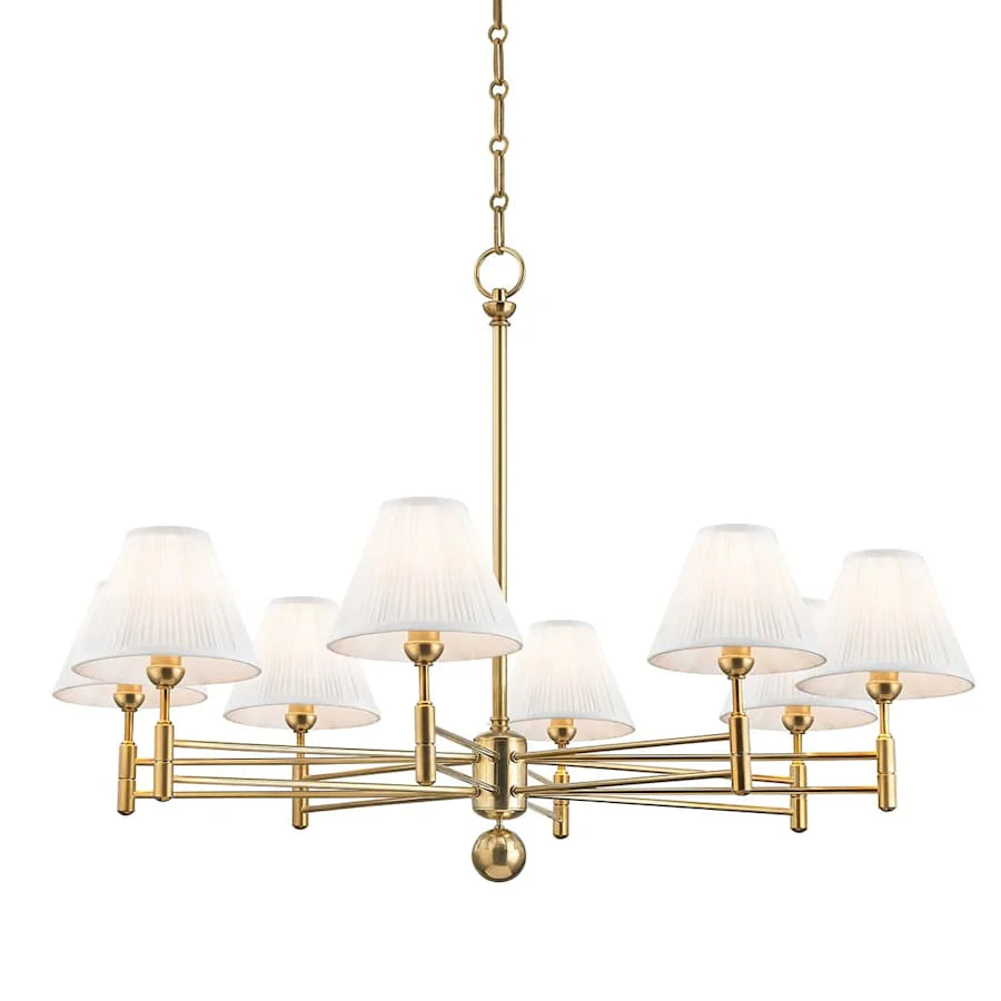Hudson Valley Lighting Classic No.1 8 Light 40" Wide Chandelier - Image 1