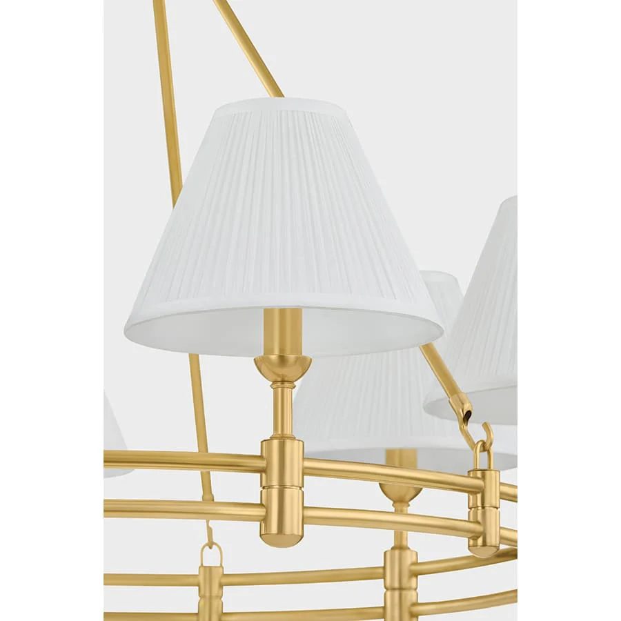 Hudson Valley Lighting Howard 6 Light 33" Wide Chandelier with Silk Shades - Image 2
