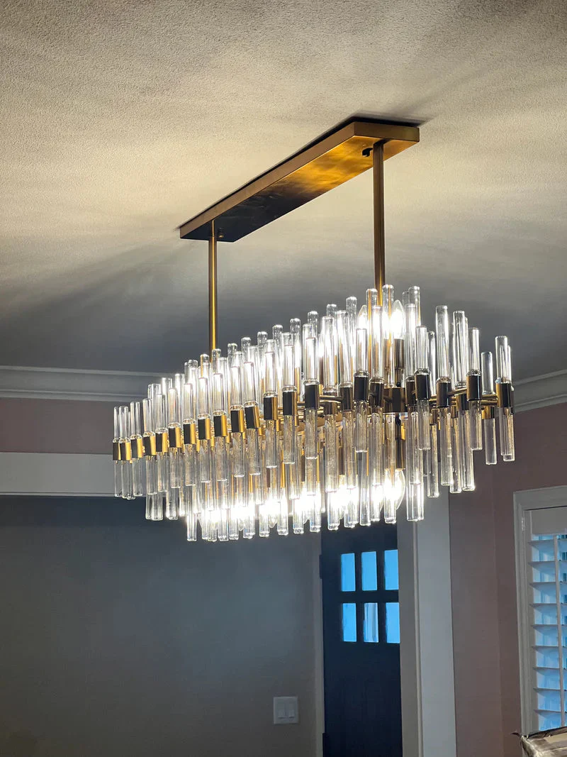 Alinar Crystal Shards Long Chandelier - Image 3