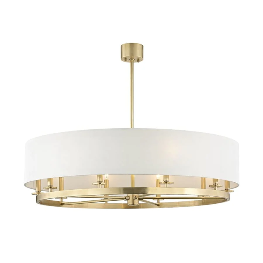 James Allan Butte 10 Light 42" Wide Taper Candle Drum Chandelier - Image 1