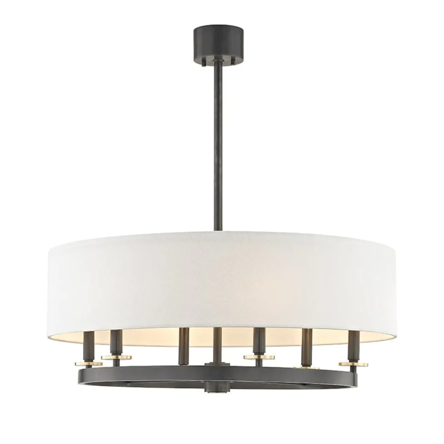 James Allan Butte 6 Light 31" Wide Taper Candle Drum Chandelier - Image 1