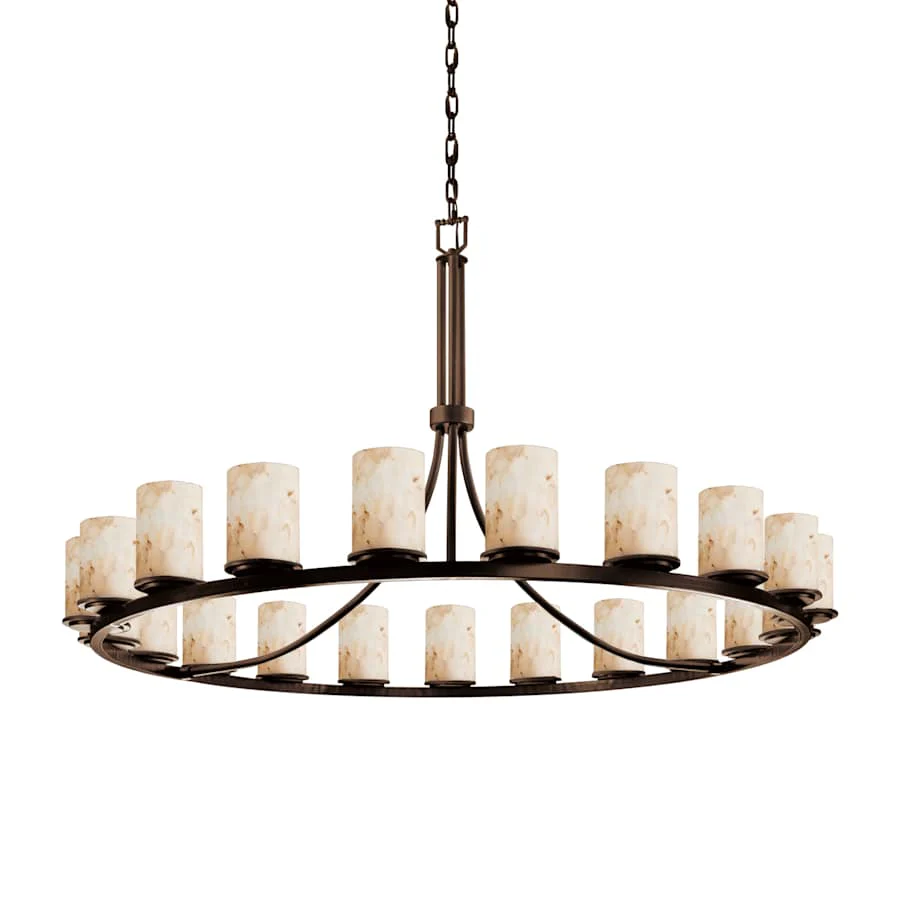 Justice Design Group Alabaster Rocks 60" Wide Ring Chandelier - Image 2