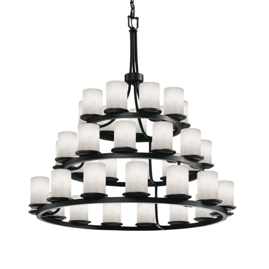 Justice Design Group Dakota 36 Light 3-Tier Ring Chandelier from the Clouds Collection - Image 1