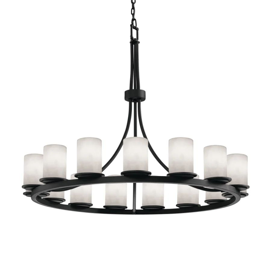 Justice Design Group Dakota 21 Light Ring Chandelier from the Clouds Collection - Image 1