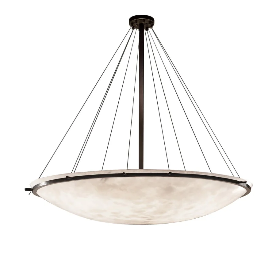 Justice Design Group Clouds 75" Wide Ring LED Bowl Shaped Multi Light Pendant - Image 1