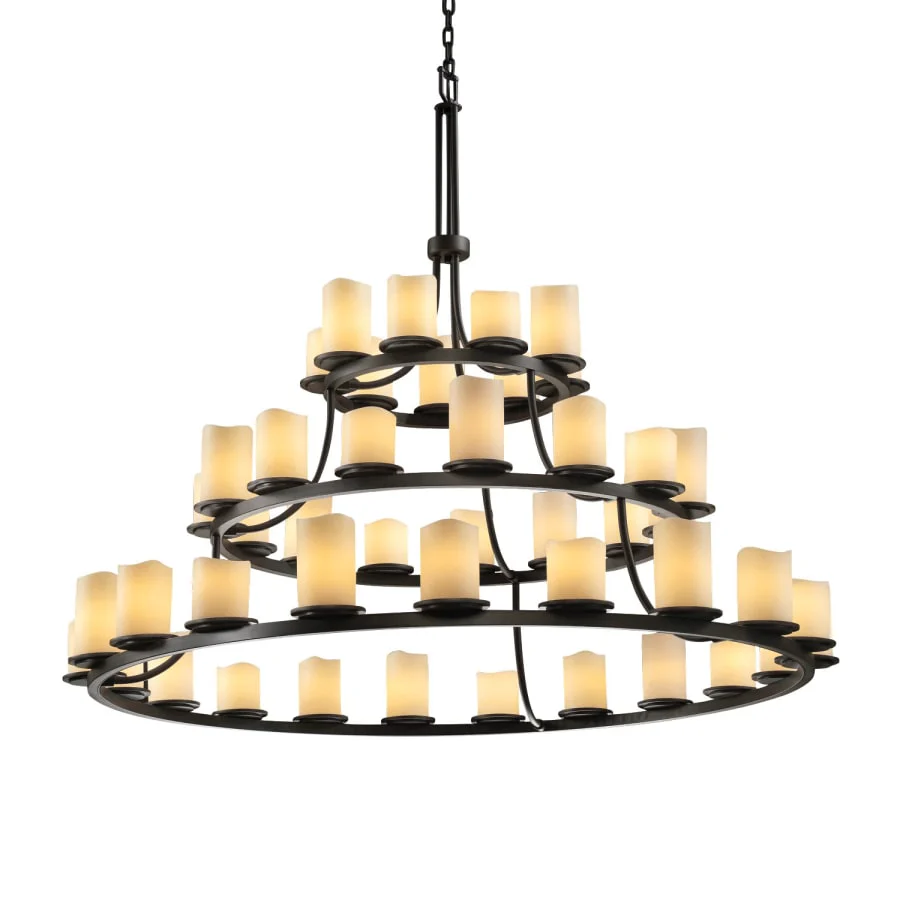 Justice Design Group CandleAria 45 Light 3 Tier Chandelier - Image 1