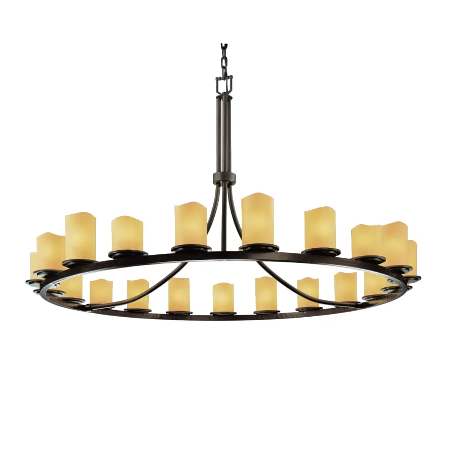 Justice Design Group CandleAria 21 Light 1 Tier Chandelier - Image 1