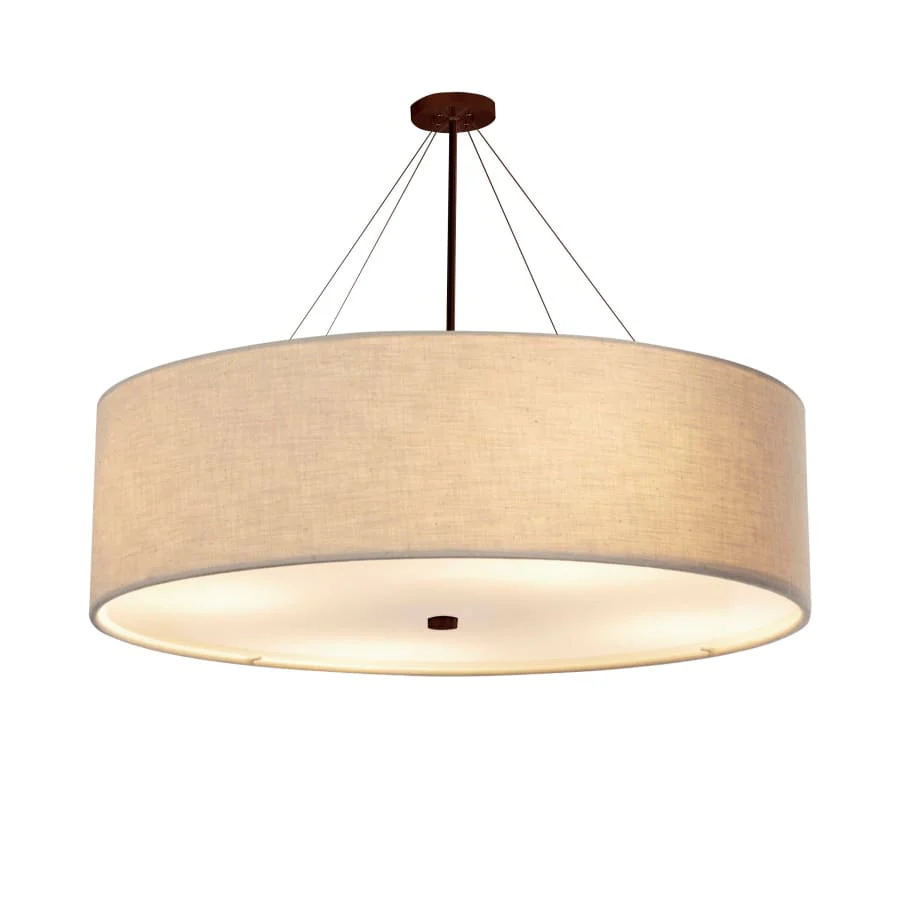 Justice Design Group Classic 12 Light 60" Wide Drum Chandelier with Cream Shade - Image 1