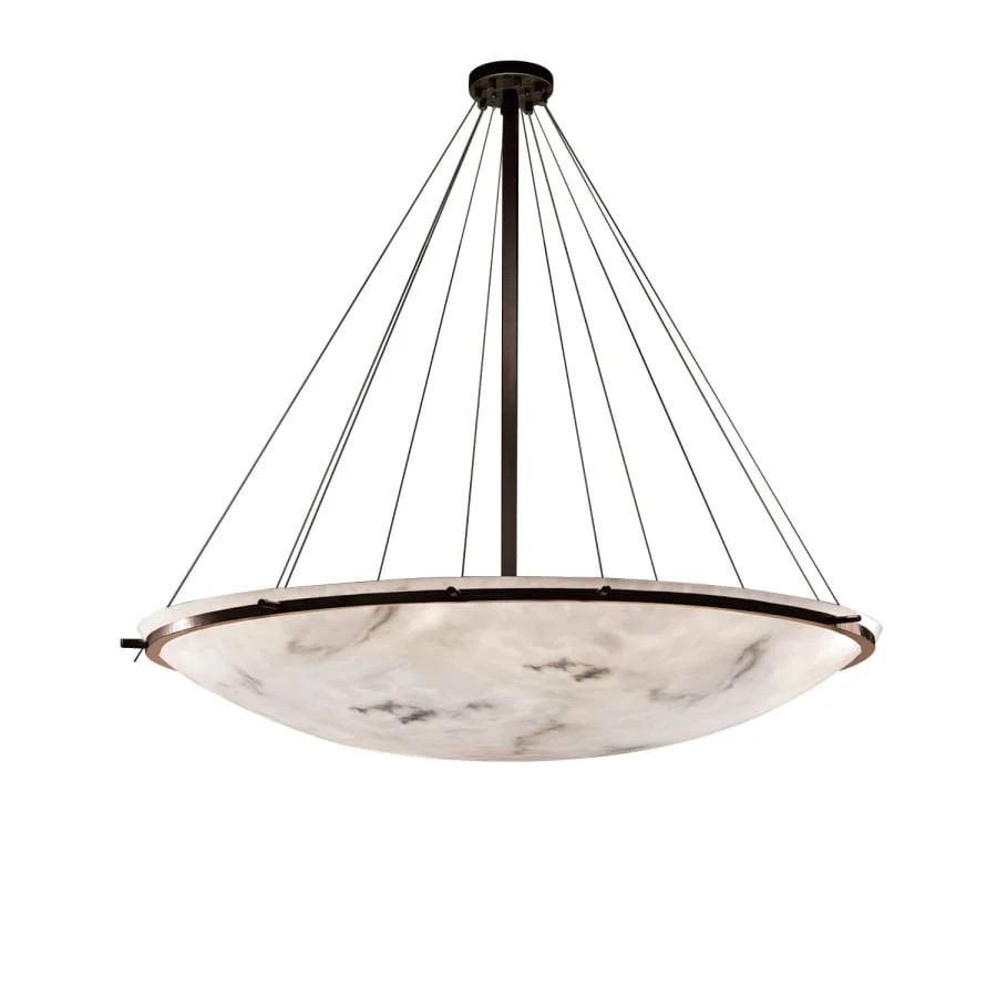 Justice Design Group Lumenaria 75" Wide Ring LED Bowl Shaped Multi Light Pendant - Image 1
