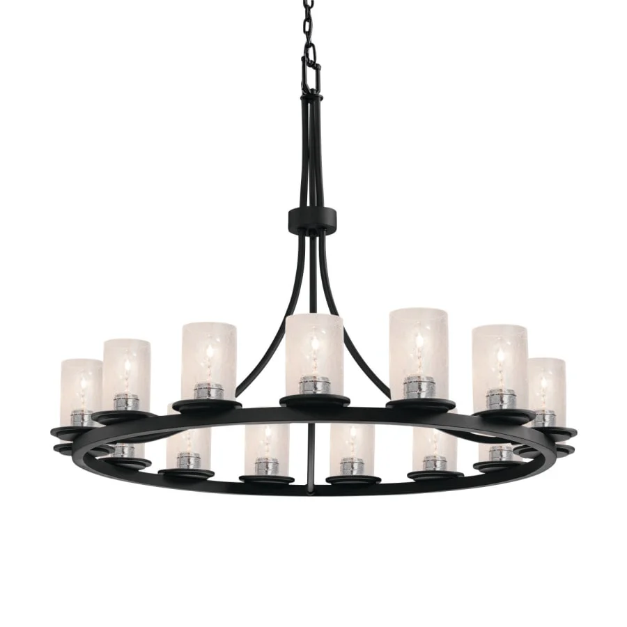 Justice Design Group Fusion 15 Light 42" Wide LED Pillar Candle Chandelier - Image 1