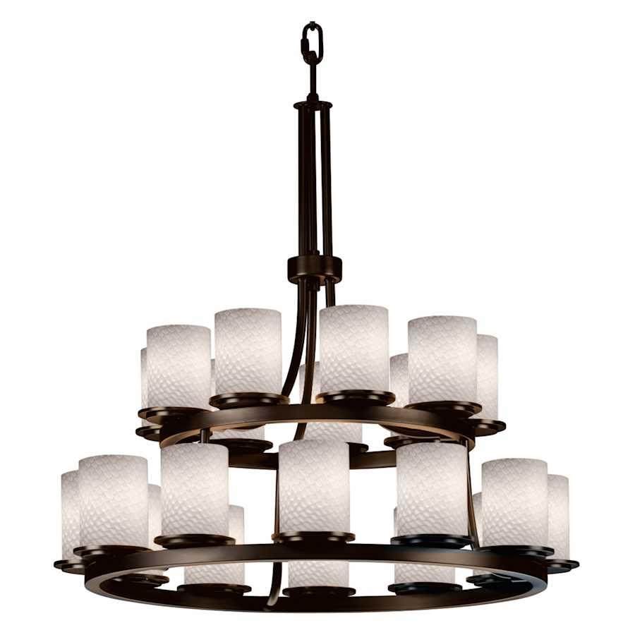 Justice Design Group Fusion 33" Wide Ring Chandelier - Image 1