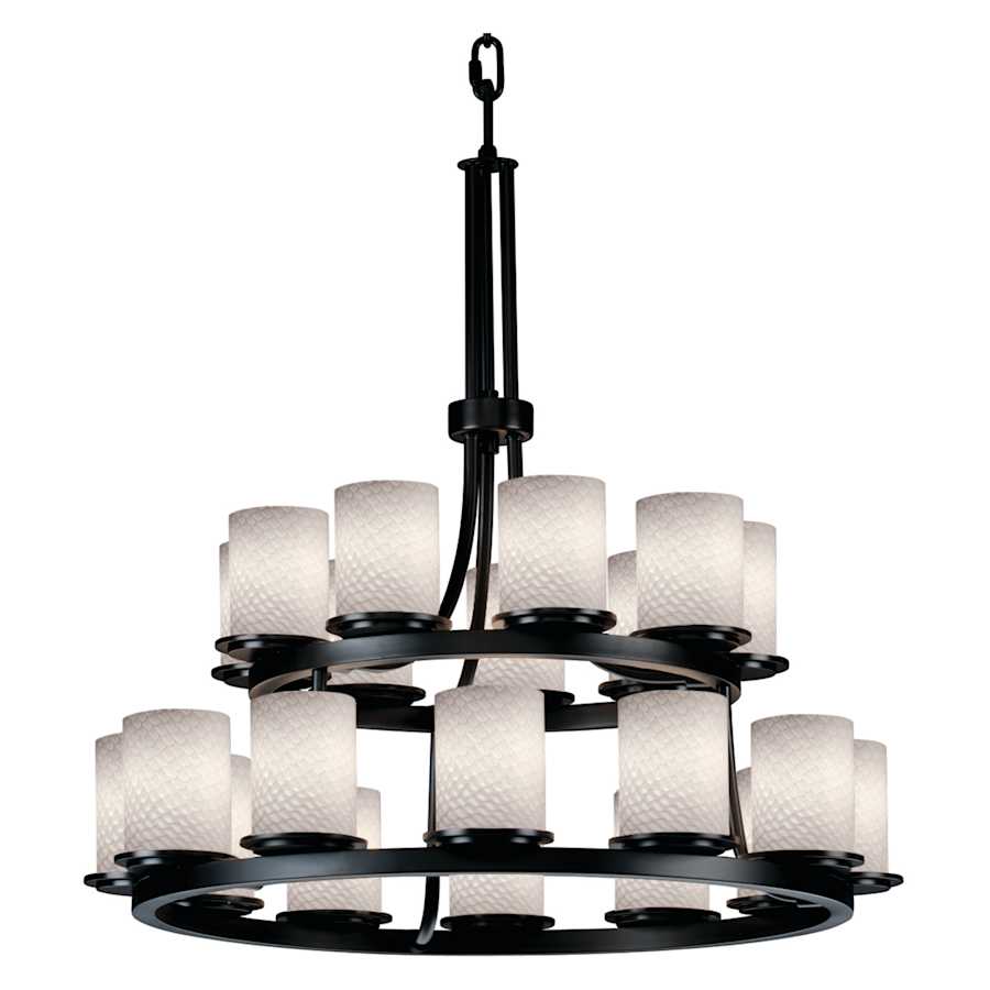 Justice Design Group Fusion 33" Wide Ring Chandelier - Image 3
