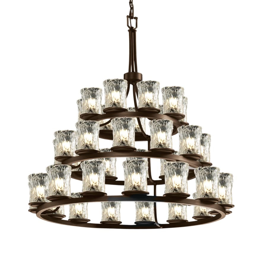 Justice Design Group Veneto Luce 36 Light 42" Wide Chandelier with Clear Textured Glass Shades - Image 1