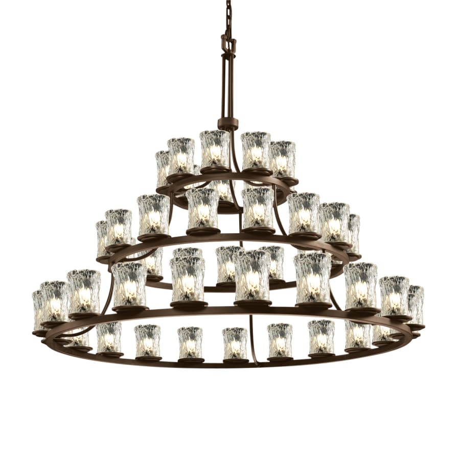 Justice Design Group Veneto Luce 45 Light 60" Wide Chandelier with Clear Textured Glass Shades - Image 1