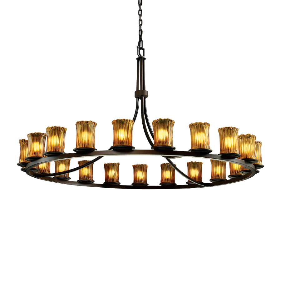 Justice Design Group Veneto Luce 21 Light 1 Tier Chandelier - Image 1