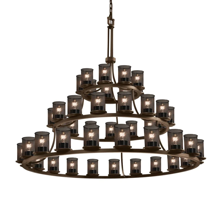 Justice Design Group Wire Mesh 45 Light 60" Wide Ring Chandelier - Image 1
