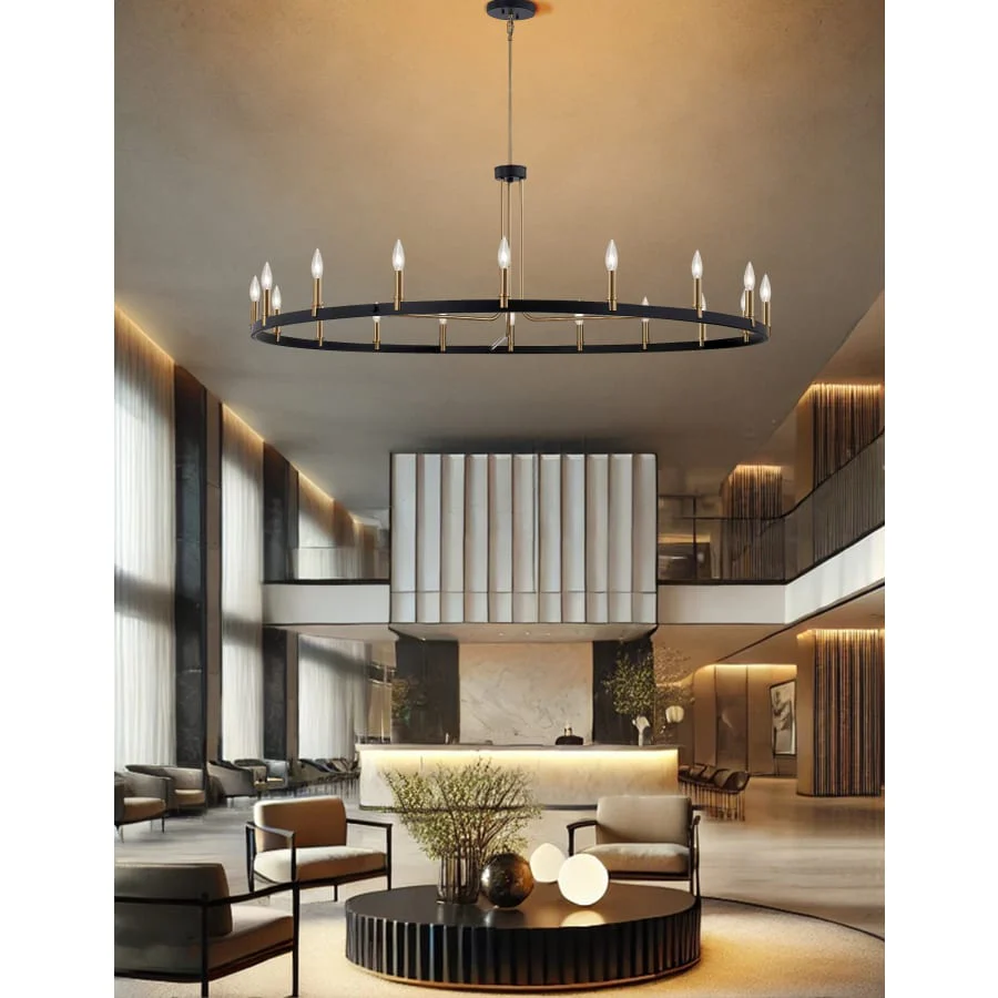 Justice Design Group Clayton 18 Light 60" Wide Ring Chandelier - Image 2