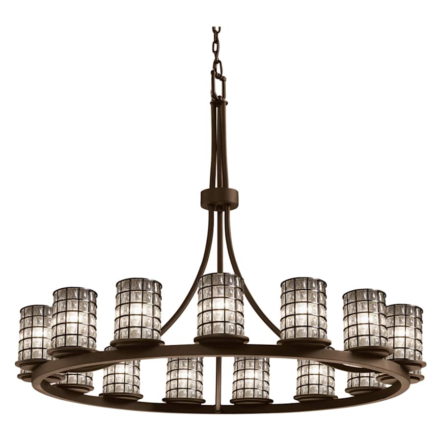 Justice Design Group Wire Glass 42" Wide Ring Chandelier - Image 2