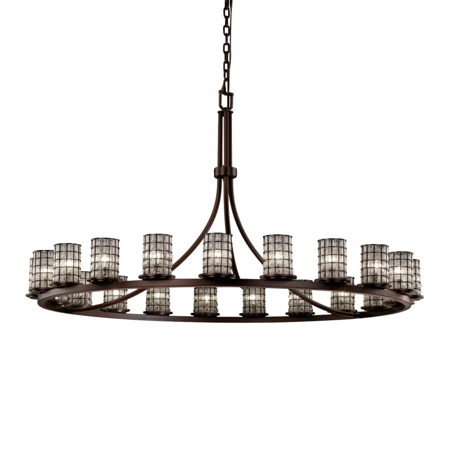 Justice Design Group Wire Glass 21 Light 1 Tier Chandelier - Image 1