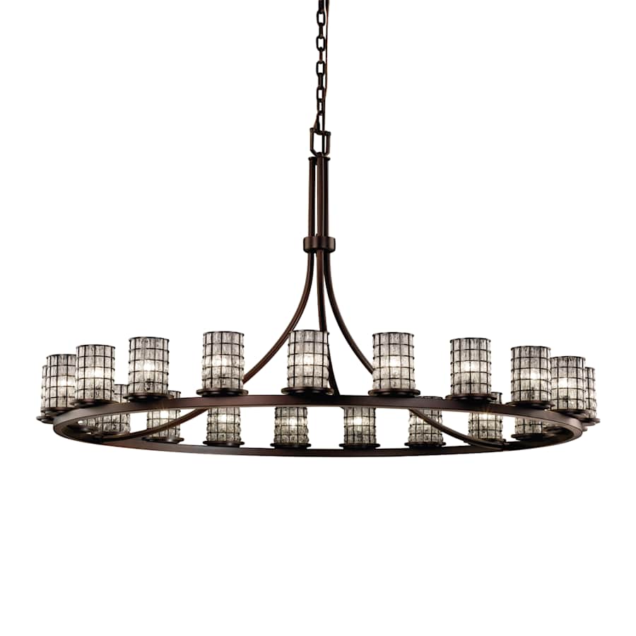 Justice Design Group Wire Glass 60" Wide Ring Chandelier - Image 1