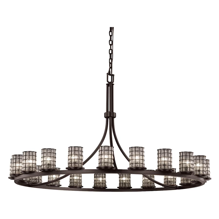 Justice Design Group Wire Glass 60" Wide Ring Chandelier - Image 3