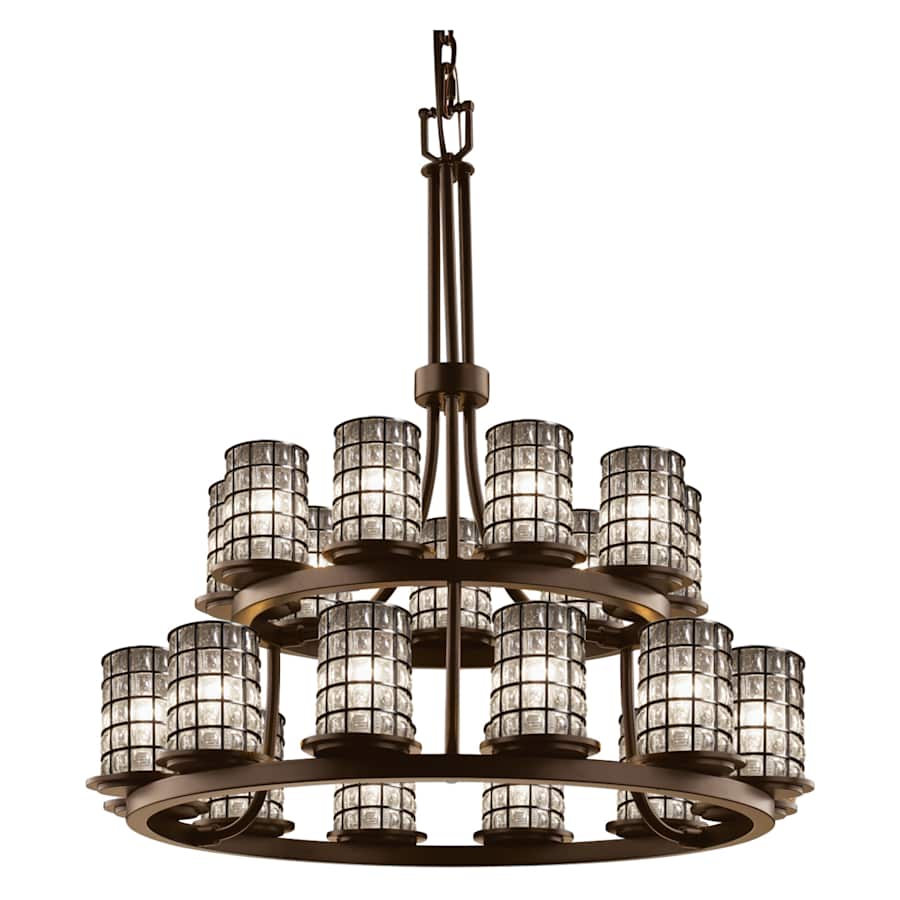 Justice Design Group Wire Glass 33" Wide Ring Chandelier - Image 2