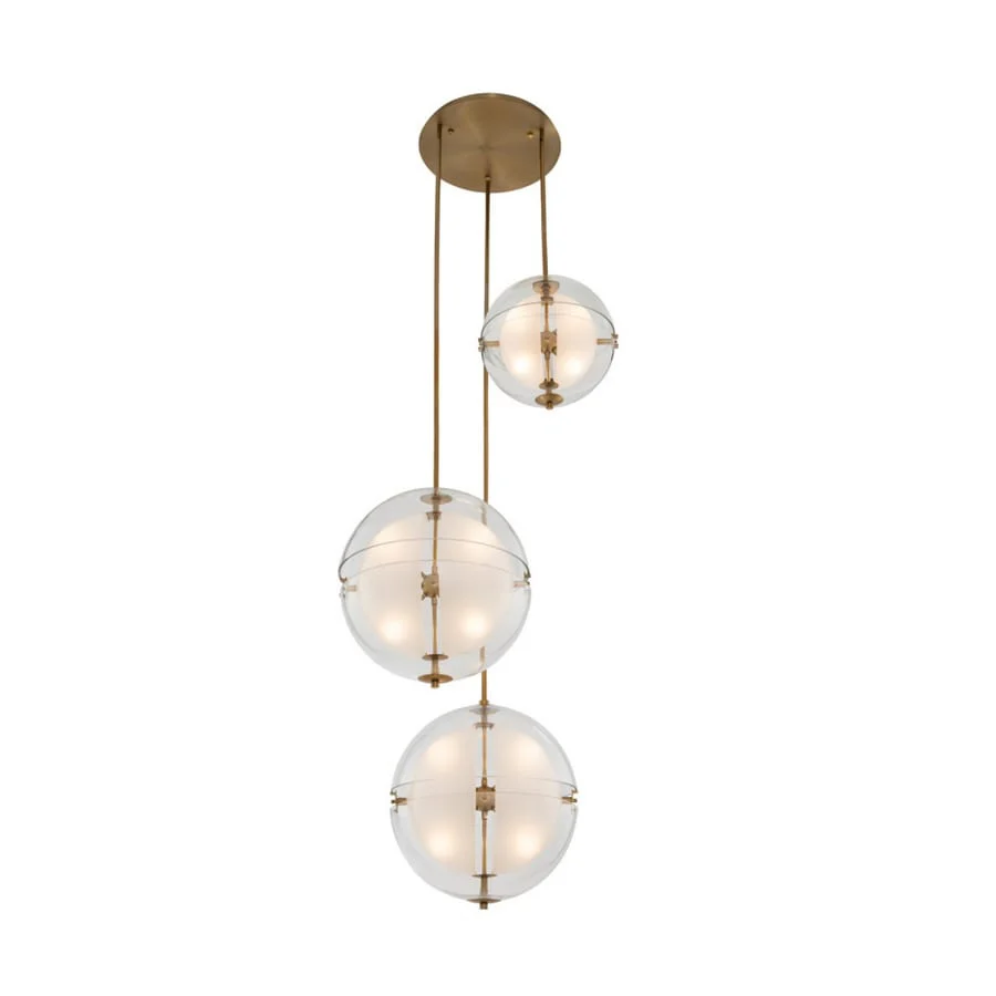 Kalco Sussex 12 Light 44" Wide LED Multi Light Pendant - (1) 14" and (2) 18" Spheres - Image 2