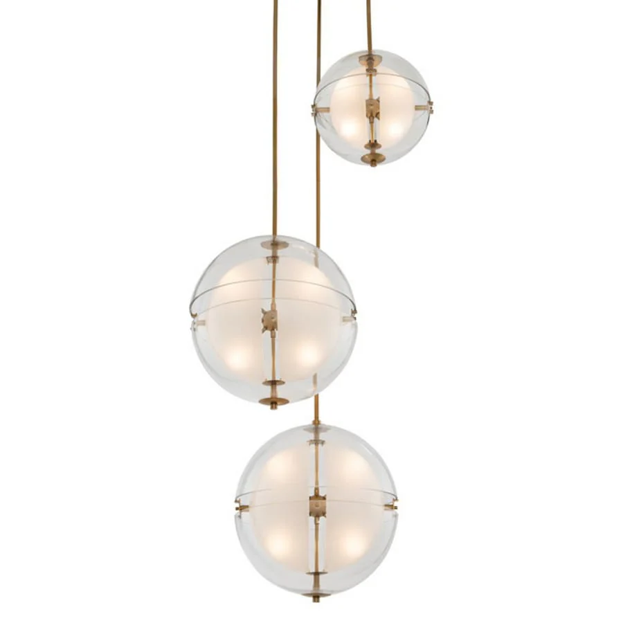Kalco Sussex 12 Light 44" Wide LED Multi Light Pendant - (1) 14" and (2) 18" Spheres - Image 1