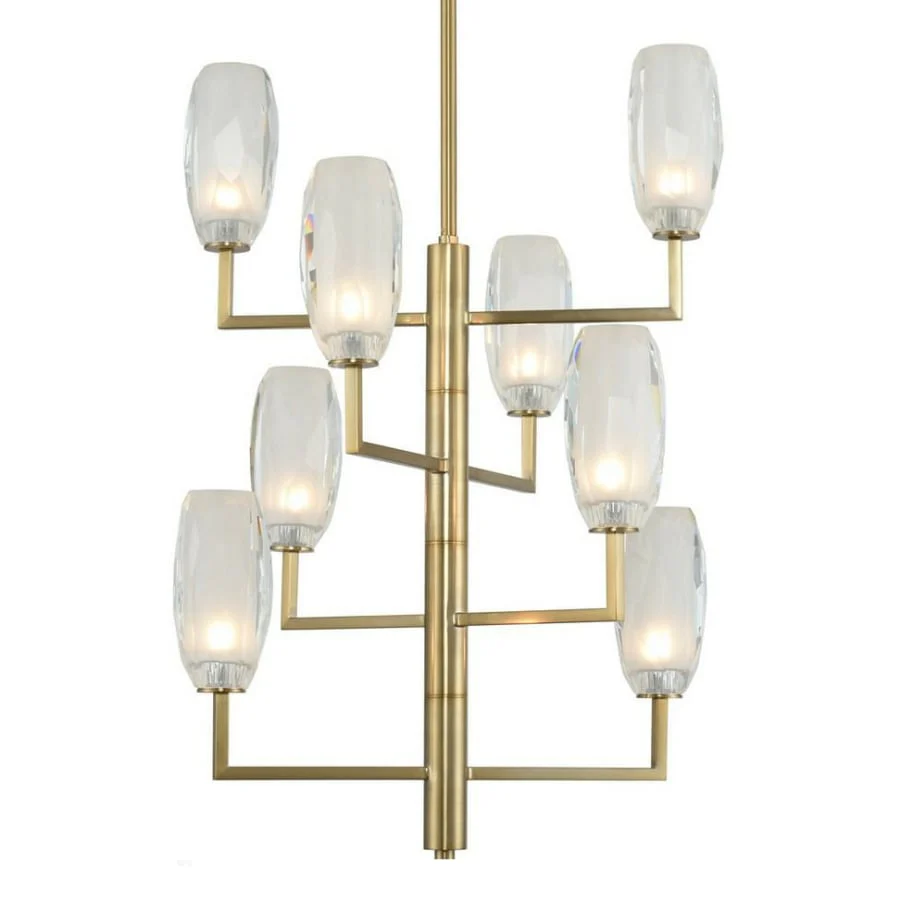 Kalco June 8 Light 21" Wide LED Crystal Chandelier - Image 1
