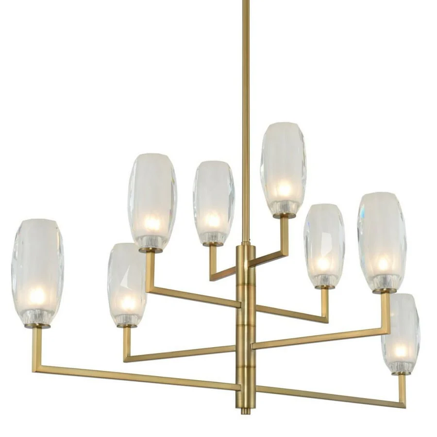 Kalco June 8 Light 16" Wide LED Crystal Chandelier - Image 1