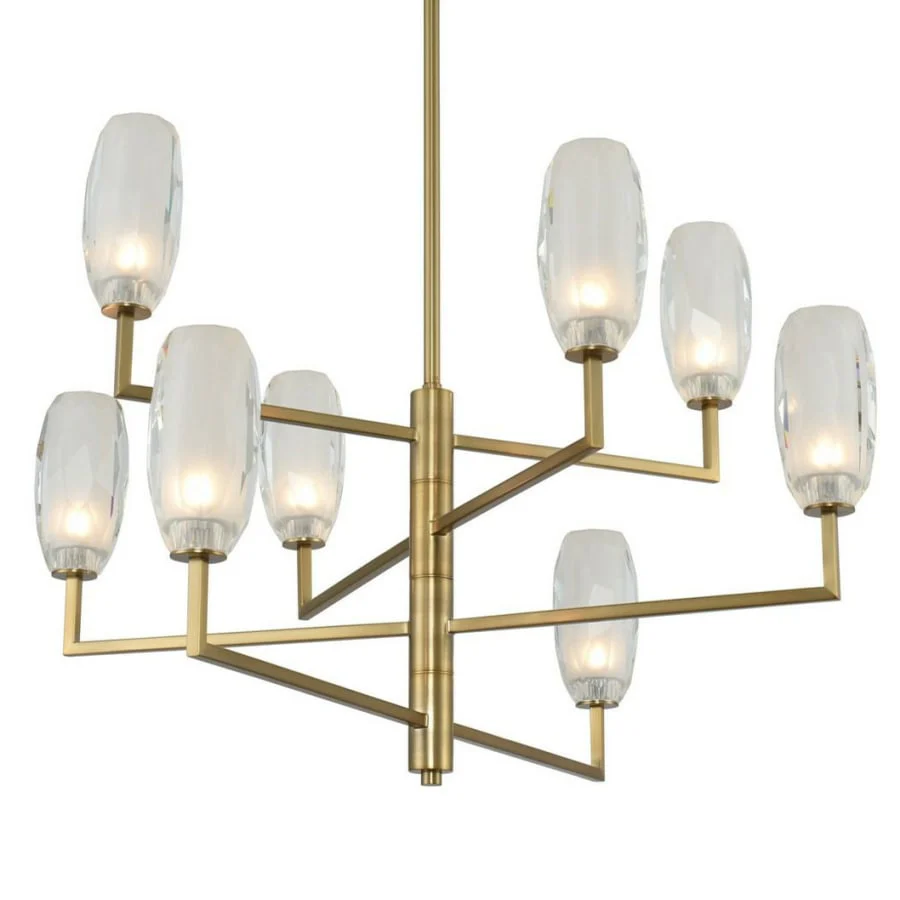 Kalco June 8 Light 36" Wide LED Crystal Chandelier - Image 1