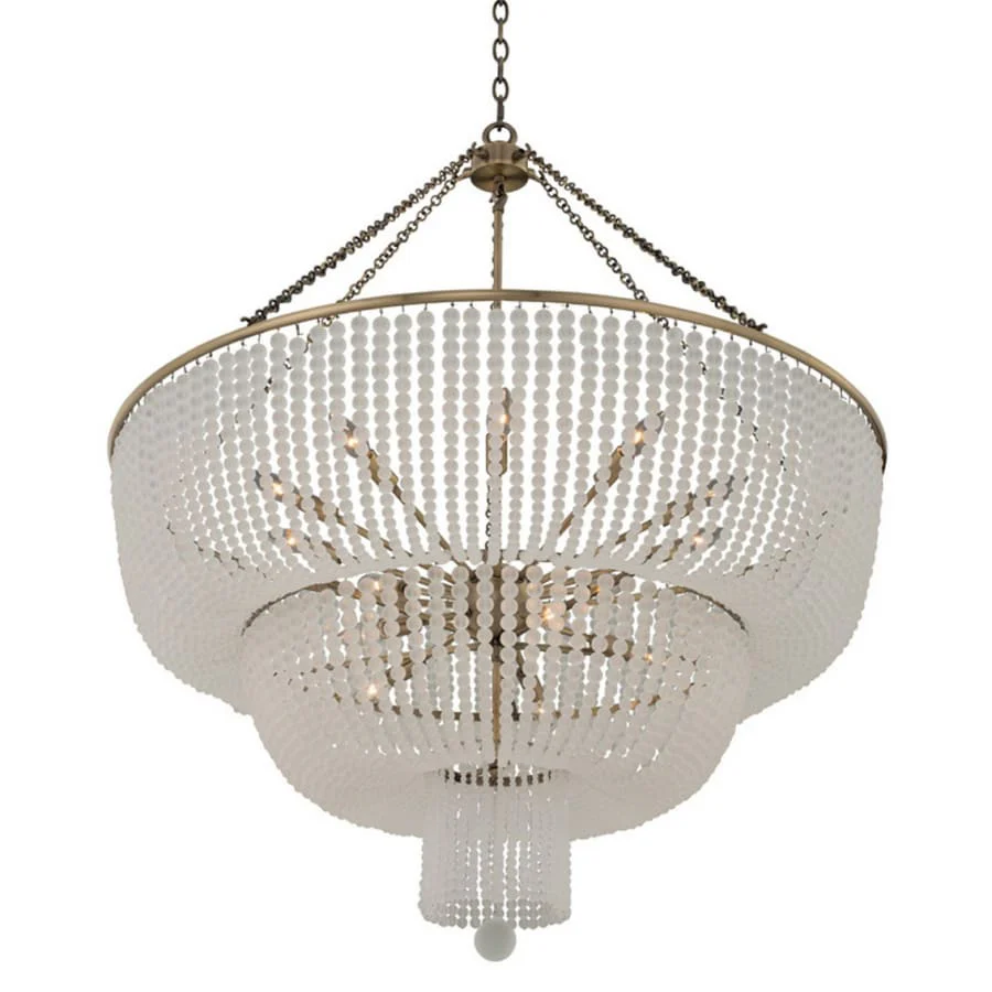 Kalco Esperanza 39" Wide Beaded Waterfall Chandelier - Image 1