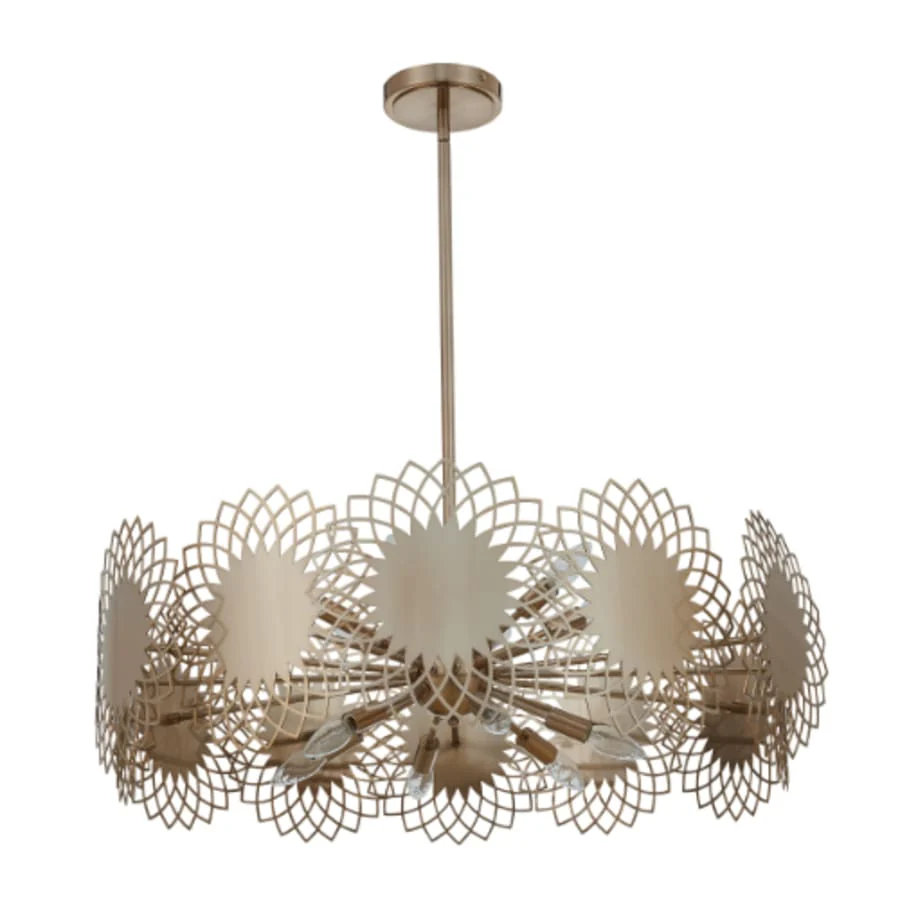 Kalco Helia 12 Light 32" Wide Drum Chandelier - Image 1