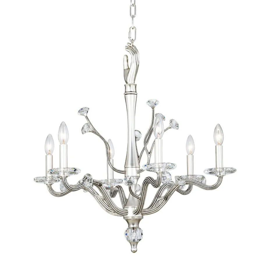 Kalco Venus 6 Light 26" Wide Crystal Candle Style Chandelier - Image 1
