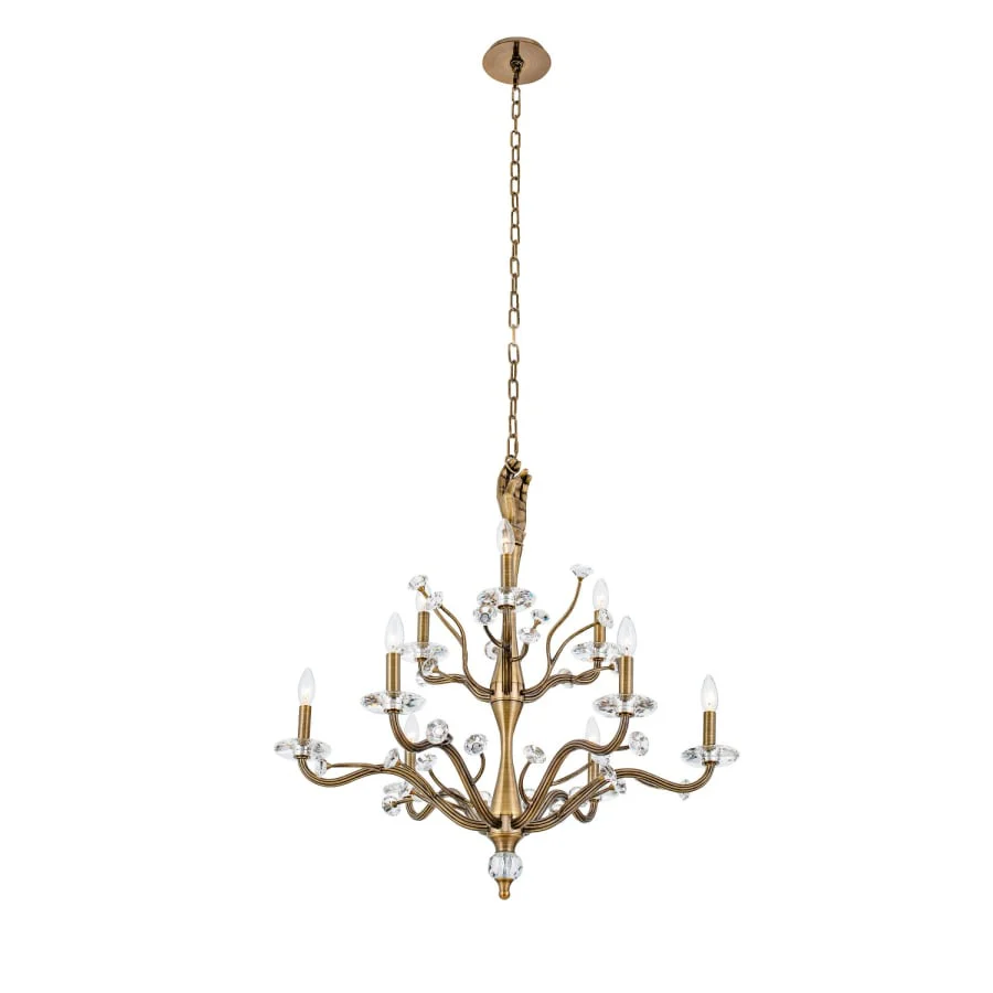 Kalco Venus 9 Light 32" Wide Crystal Candle Style Chandelier - Image 2