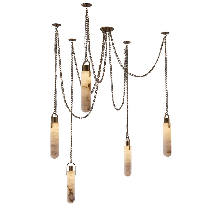Kalco Flint 5 Light 38" Wide LED Multi Light Pendant - Image 1