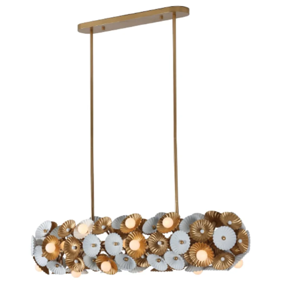 Kalco Damask 24 Light 48" Wide Linear Chandelier - Image 3