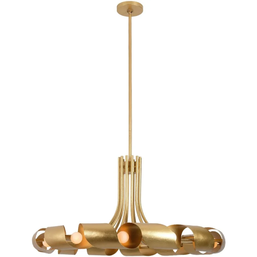 Kalco Ribbon 12 Light 36" Wide Abstract Ring Chandelier - Image 2
