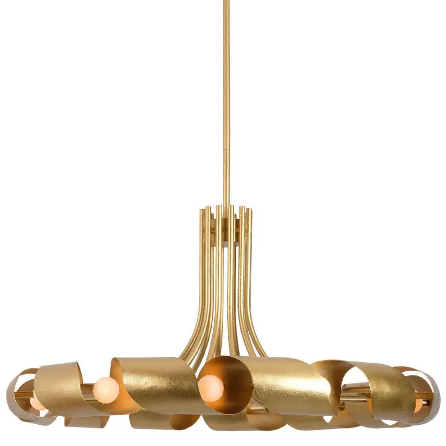 Kalco Ribbon 12 Light 36" Wide Abstract Ring Chandelier - Image 1