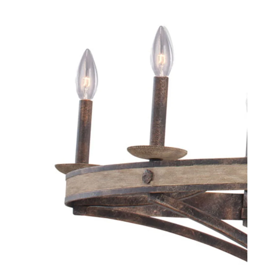 Kalco Coronado 8 Light Single Tier Linear Chandelier - Image 3